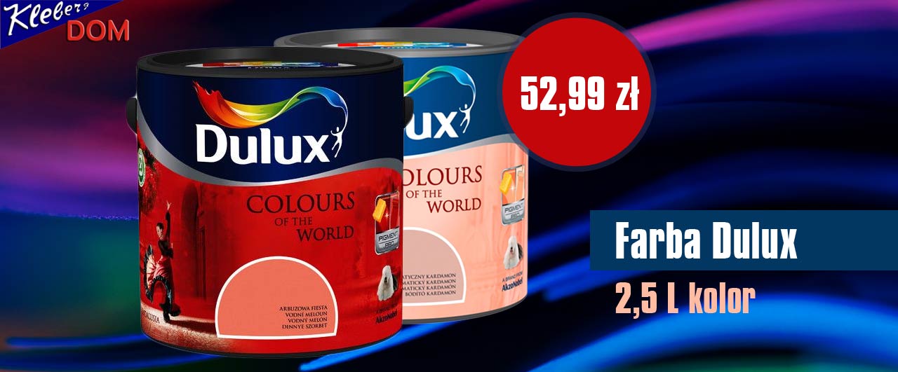 Promocja na farby Dulux 2,5 L kolor Kleberg DOM Krosno